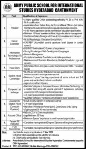 Army Public School Hyderabad Jobs