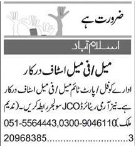 Office Staff Jobs in Islamabad 2025