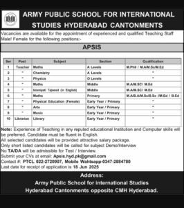 jobs in aps for international studies