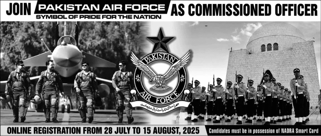 Join Paf as commissioned officer july 2025: Good Opportunity to Apply Now