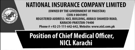 Chief Medical Officer Jobs in National Insurance Company