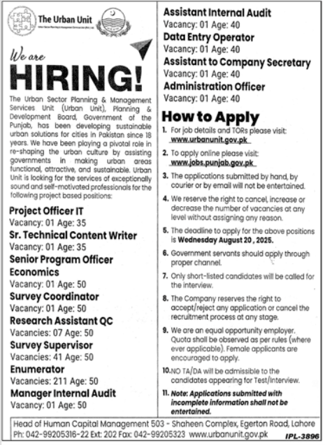 Enumerator Jobs 2025