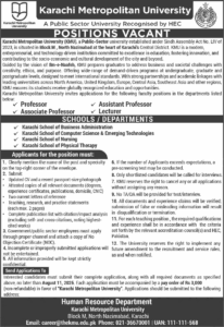 Karachi Metropolitan University Jobs
